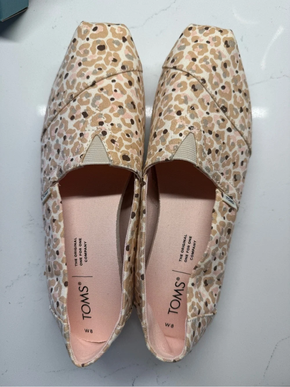 Toms Women’s Slip-On Flats in Cream Leopard Print